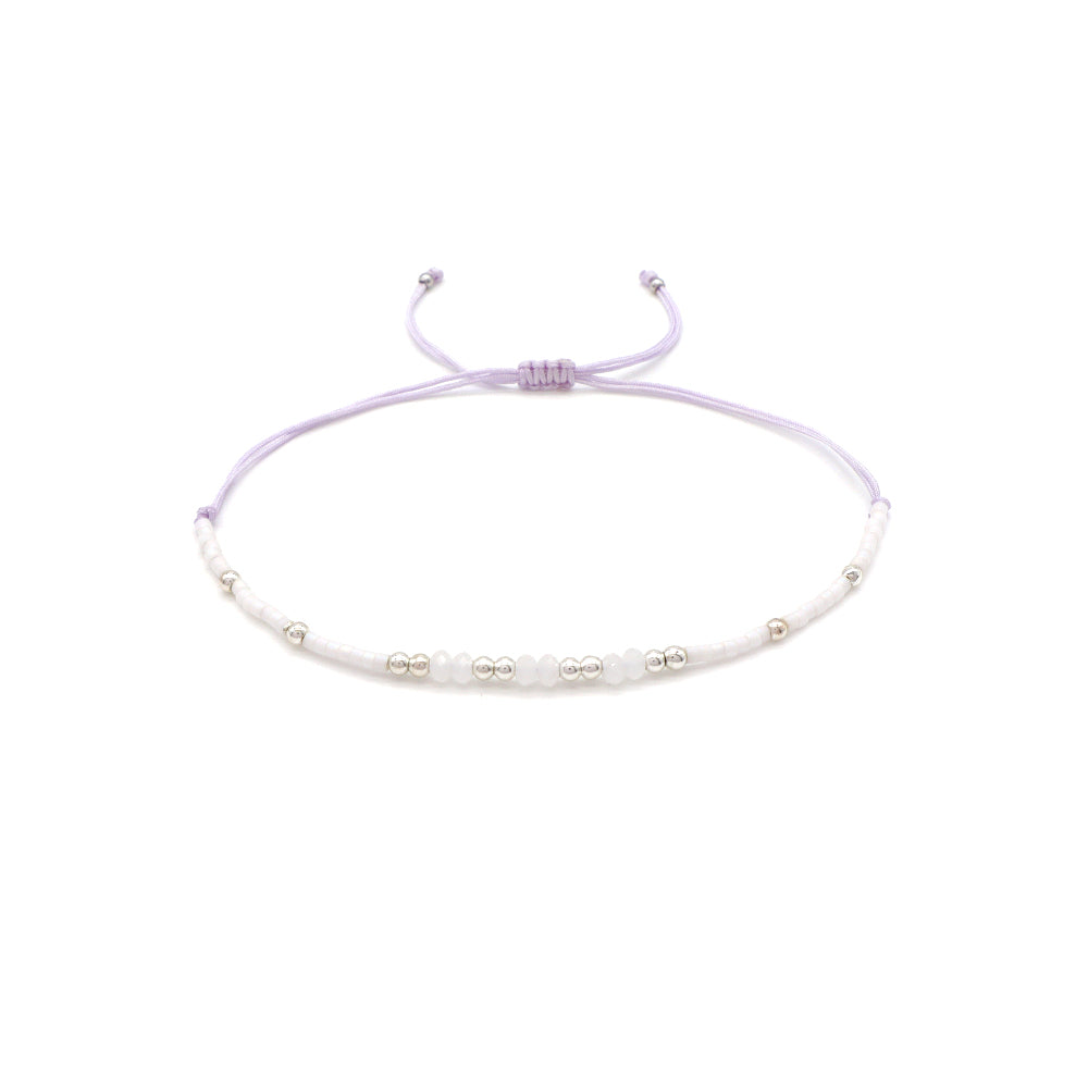 Handmade Customizable Miyuki Beads Bracelet With Glass Crystal Beads