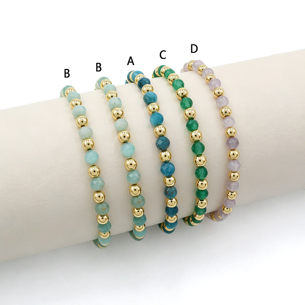 Handmade Customizable Natural Stone Beads Bracelet