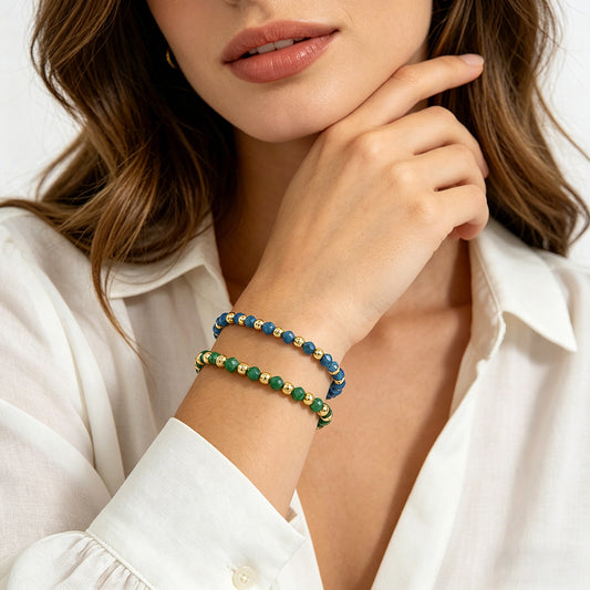 Handmade Customizable Natural Stone Beads Bracelet