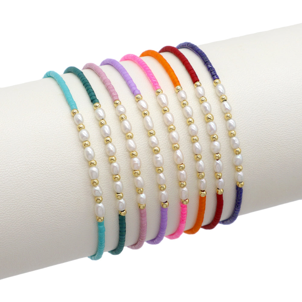Handmade Customizable Miyuki Beads Bracelet With Fresh Water Pearl