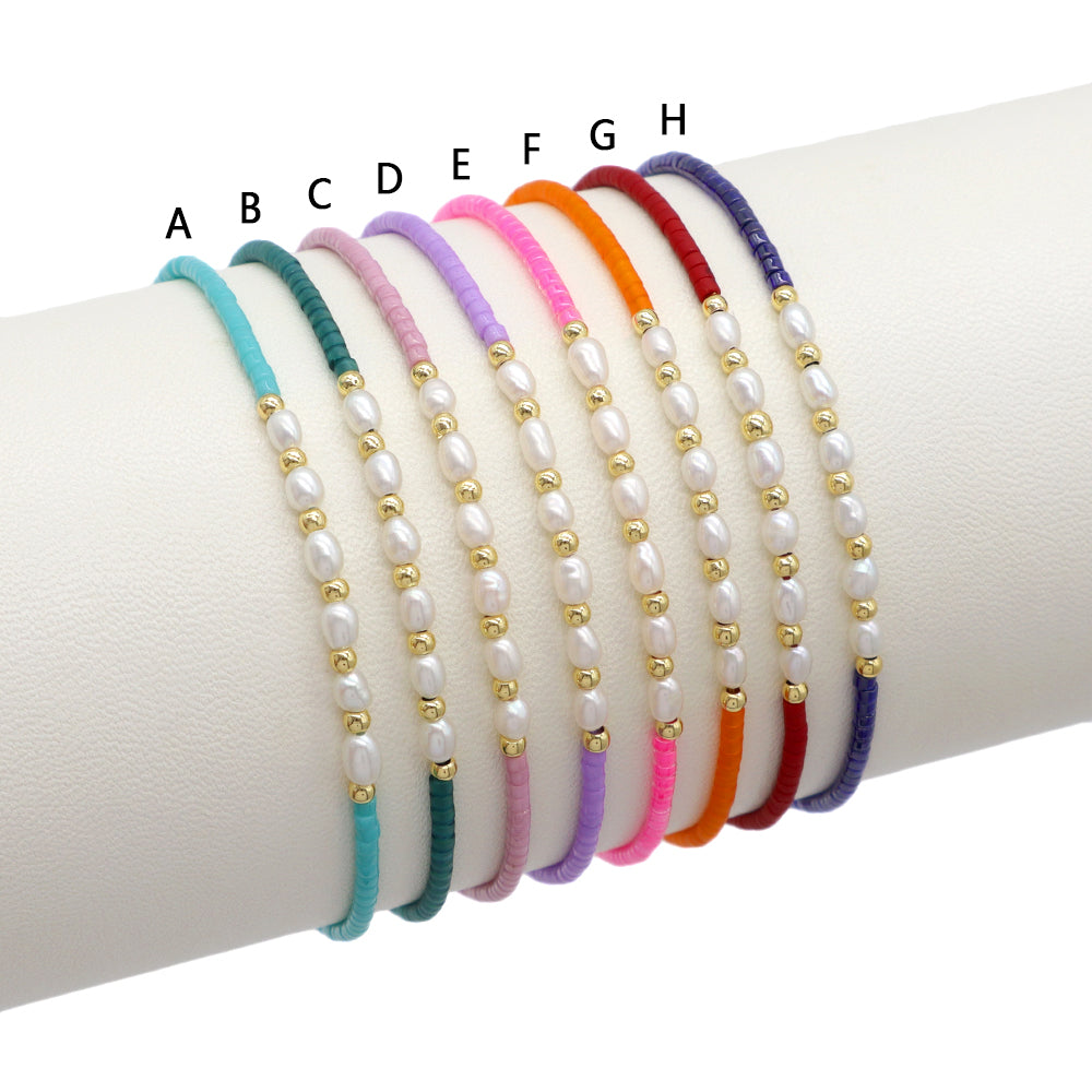 Handmade Customizable Miyuki Beads Bracelet With Fresh Water Pearl