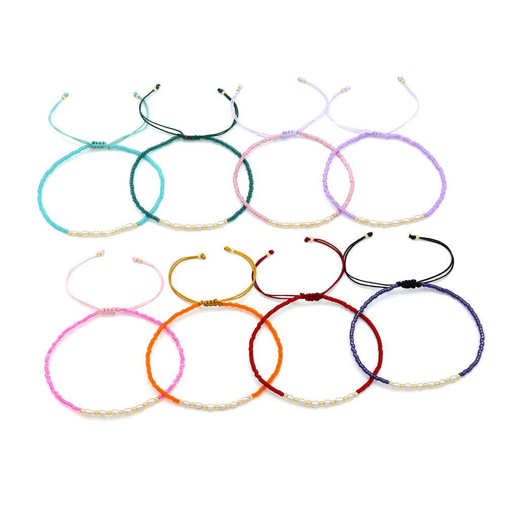 Handmade Customizable Miyuki Beads Bracelet With Fresh Water Pearl