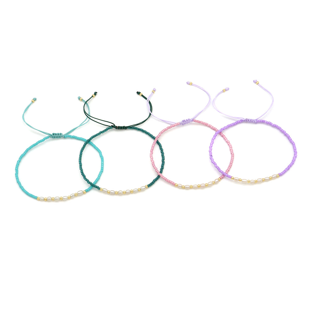 Handmade Customizable Miyuki Beads Bracelet With Fresh Water Pearl
