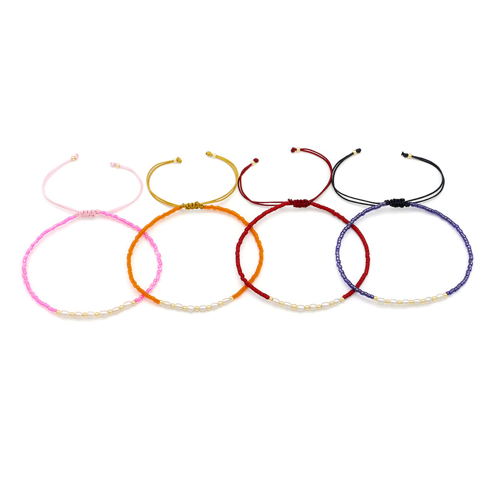 Handmade Customizable Miyuki Beads Bracelet With Fresh Water Pearl