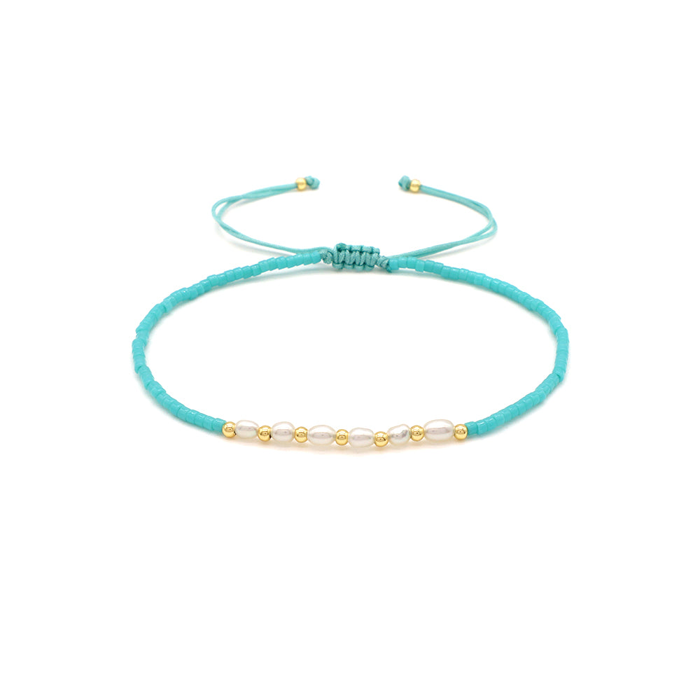 Handmade Customizable Miyuki Beads Bracelet With Fresh Water Pearl