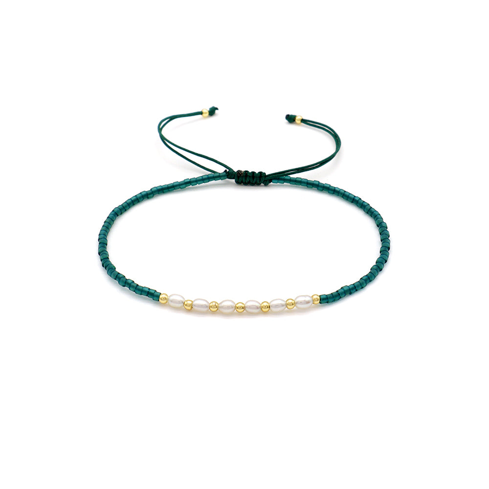 Handmade Customizable Miyuki Beads Bracelet With Fresh Water Pearl