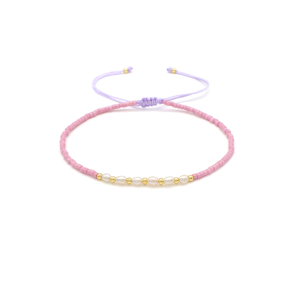 Handmade Customizable Miyuki Beads Bracelet With Fresh Water Pearl