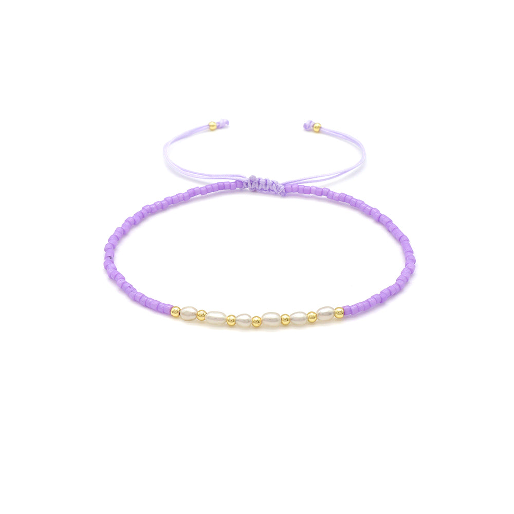 Handmade Customizable Miyuki Beads Bracelet With Fresh Water Pearl