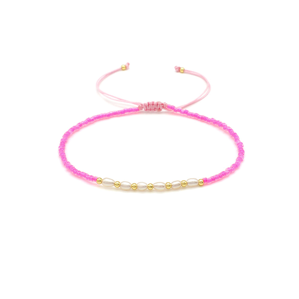 Handmade Customizable Miyuki Beads Bracelet With Fresh Water Pearl