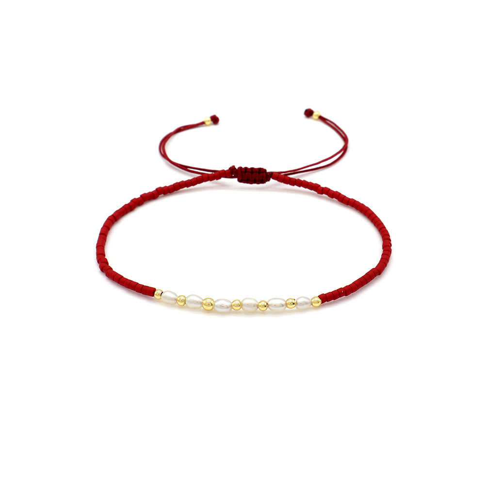 Handmade Customizable Miyuki Beads Bracelet With Fresh Water Pearl