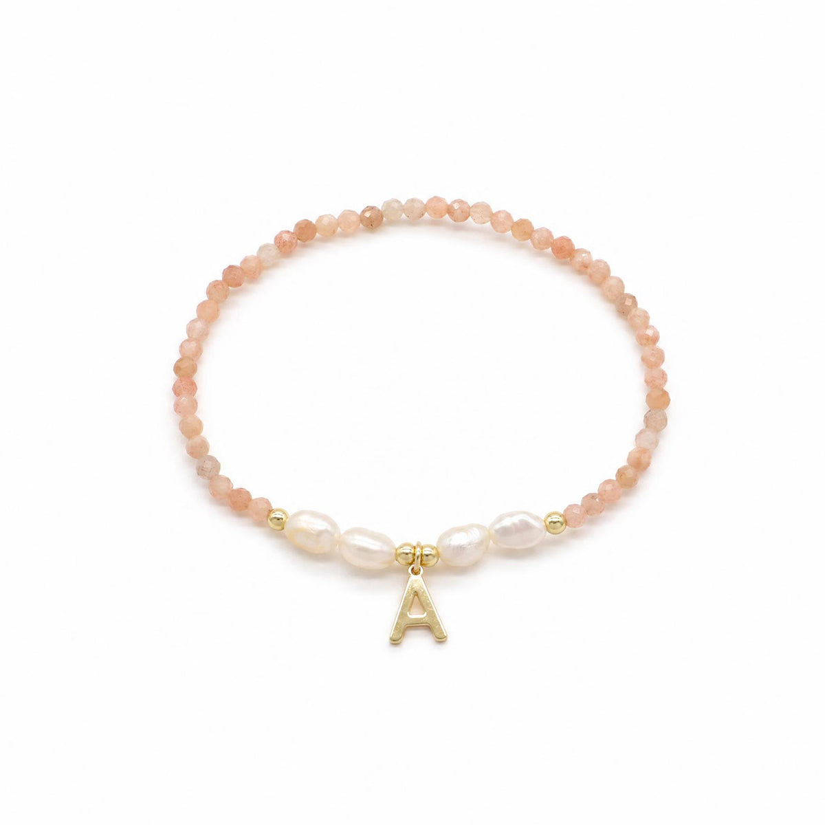 Handmade Customizable Natural Stone Beads Bracelet With Fresh Water Pearl