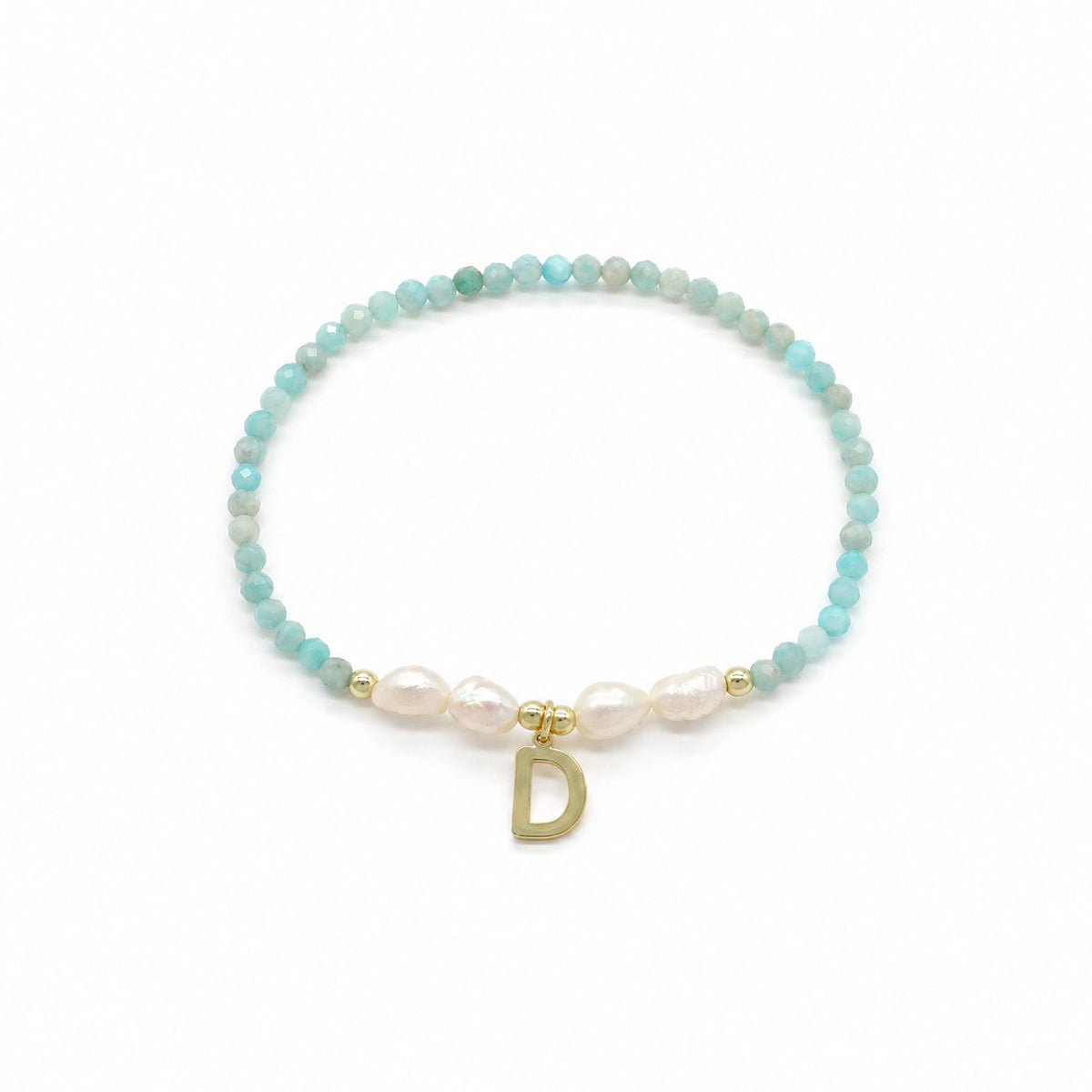 Handmade Customizable Natural Stone Beads Bracelet With Fresh Water Pearl