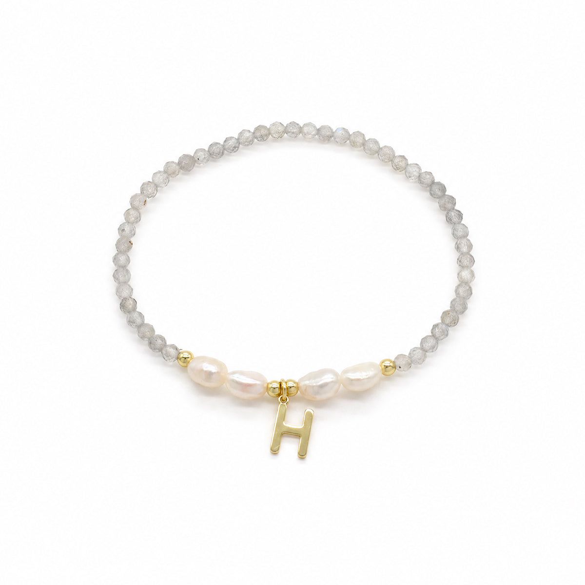 Handmade Customizable Natural Stone Beads Bracelet With Fresh Water Pearl