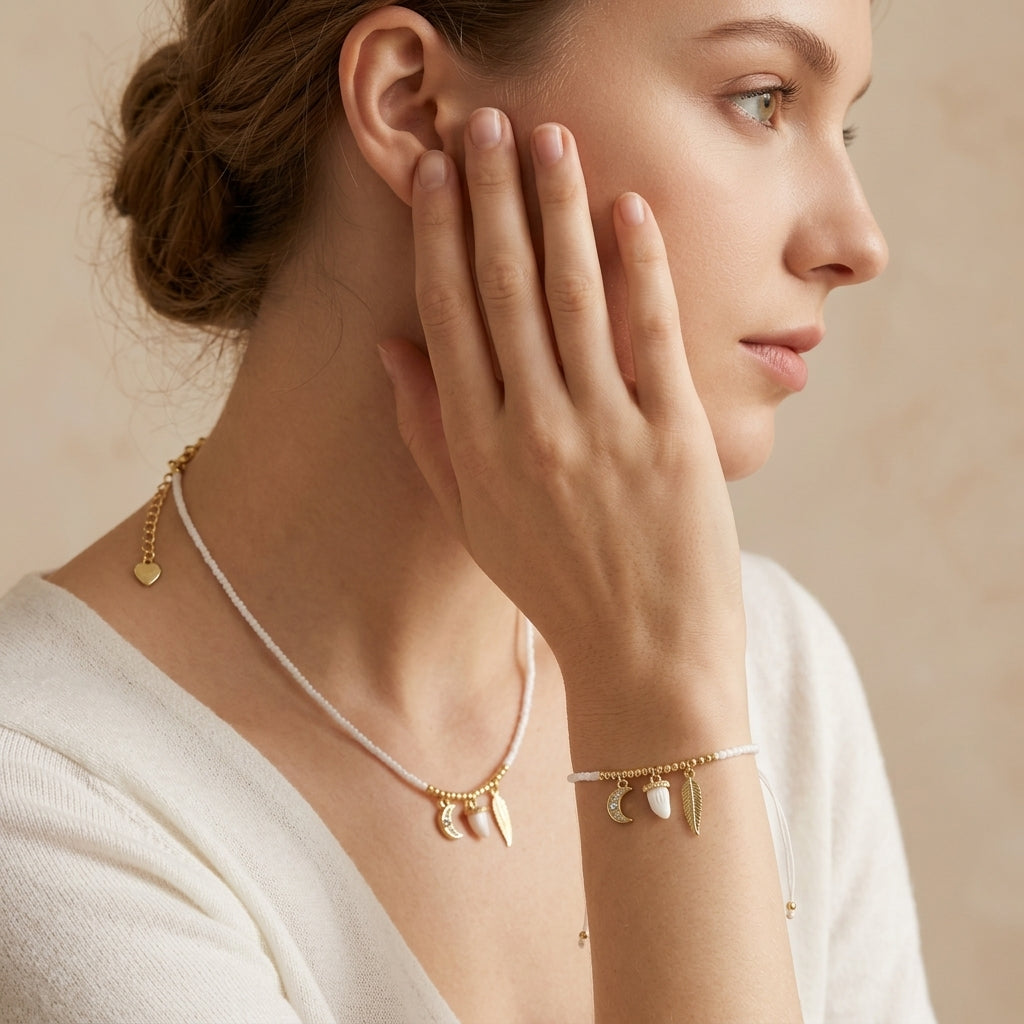 Handmade Customizable Miyuki Beads Necklace With Enamel Pendant