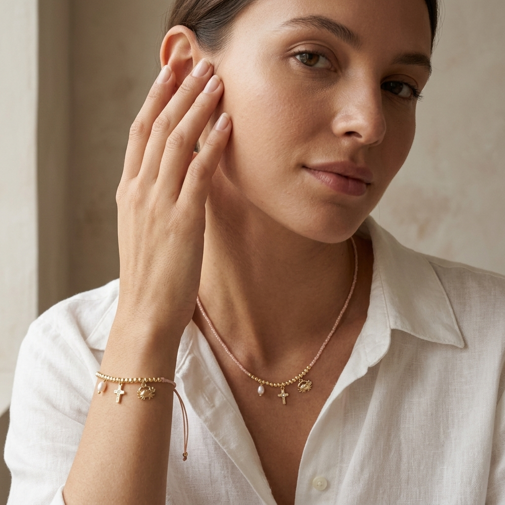 Handmade Customizable Miyuki Beads Bracelet With Pearl Brass Pendant