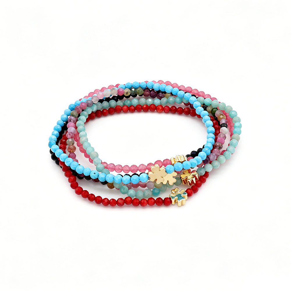 Handmade Customizable Natural Stone Beads Bracelet