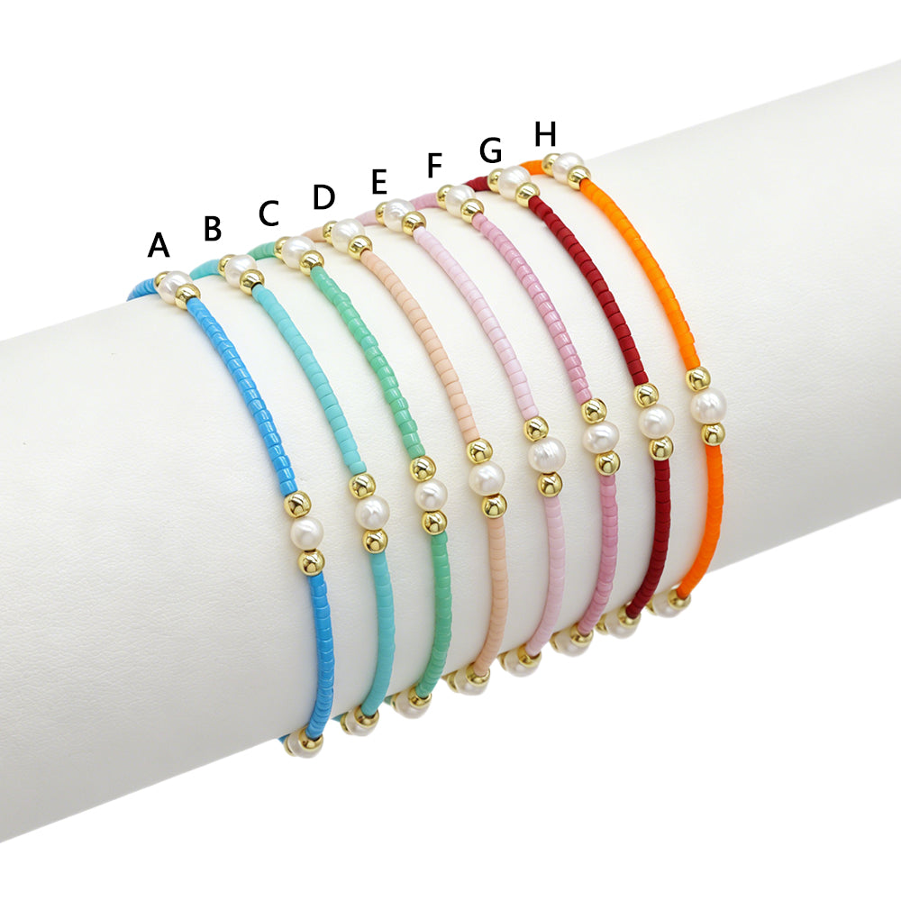 Handmade Customizable Miyuki Beads Bracelet With Fresh Water Pearl