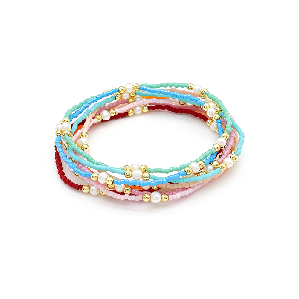 Handmade Customizable Miyuki Beads Bracelet With Fresh Water Pearl