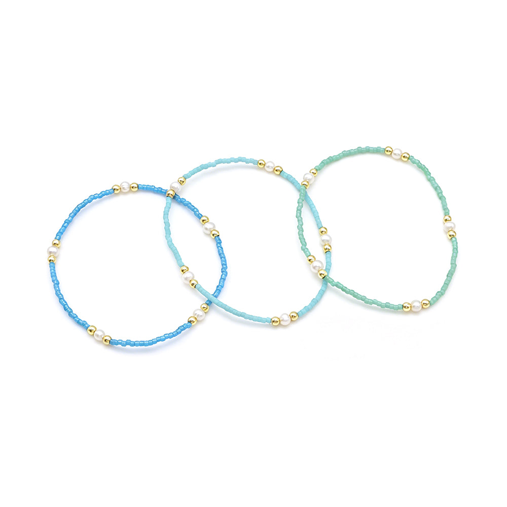 Handmade Customizable Miyuki Beads Bracelet With Fresh Water Pearl