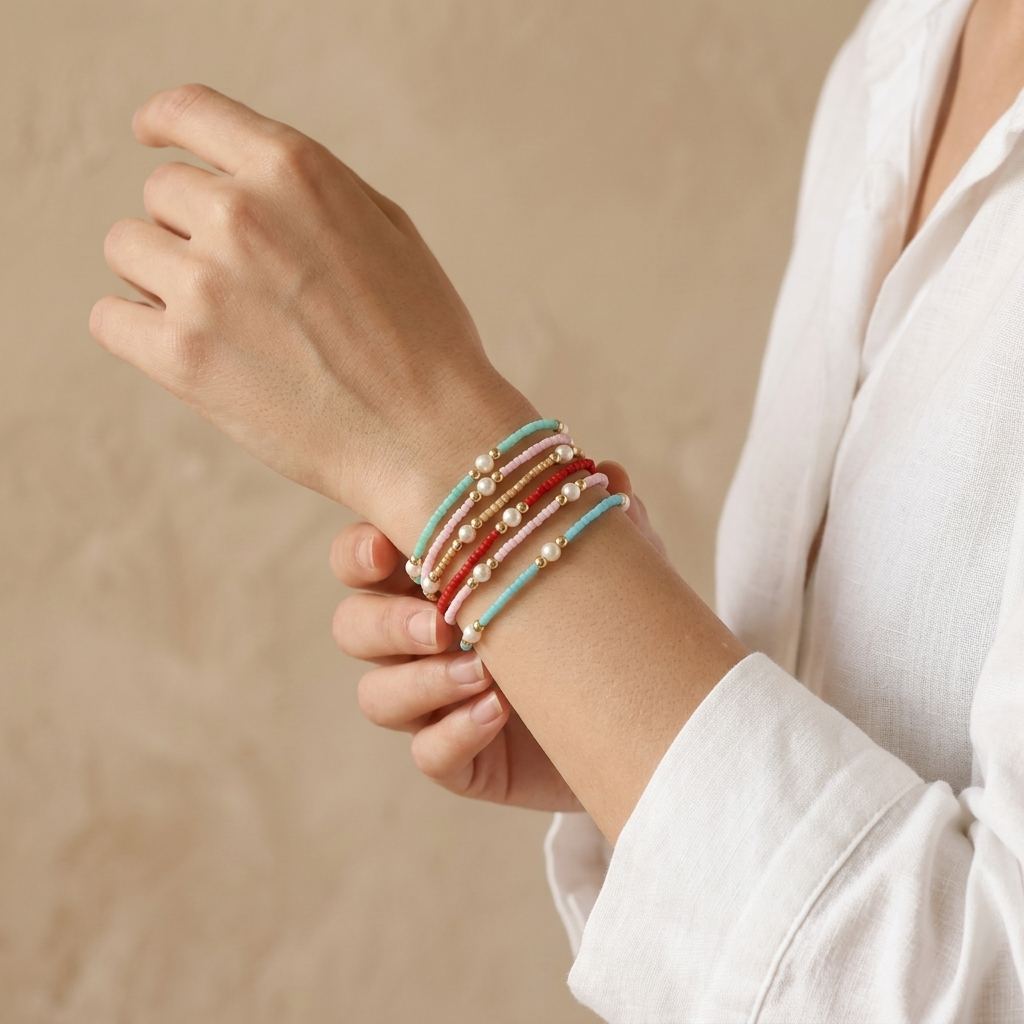 Handmade Customizable Miyuki Beads Bracelet With Fresh Water Pearl