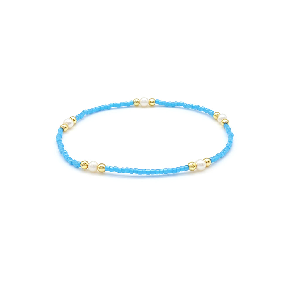 Handmade Customizable Miyuki Beads Bracelet With Fresh Water Pearl