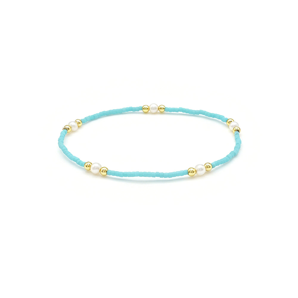 Handmade Customizable Miyuki Beads Bracelet With Fresh Water Pearl