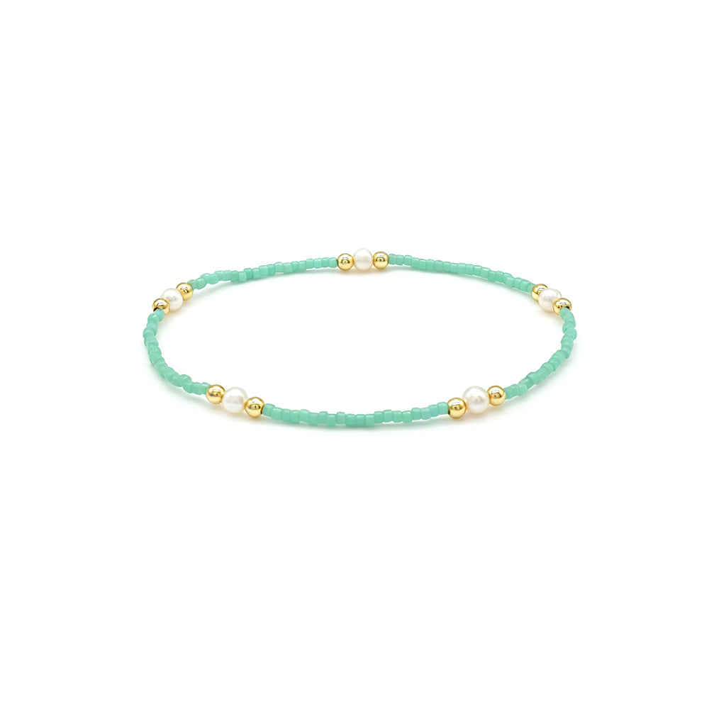 Handmade Customizable Miyuki Beads Bracelet With Fresh Water Pearl