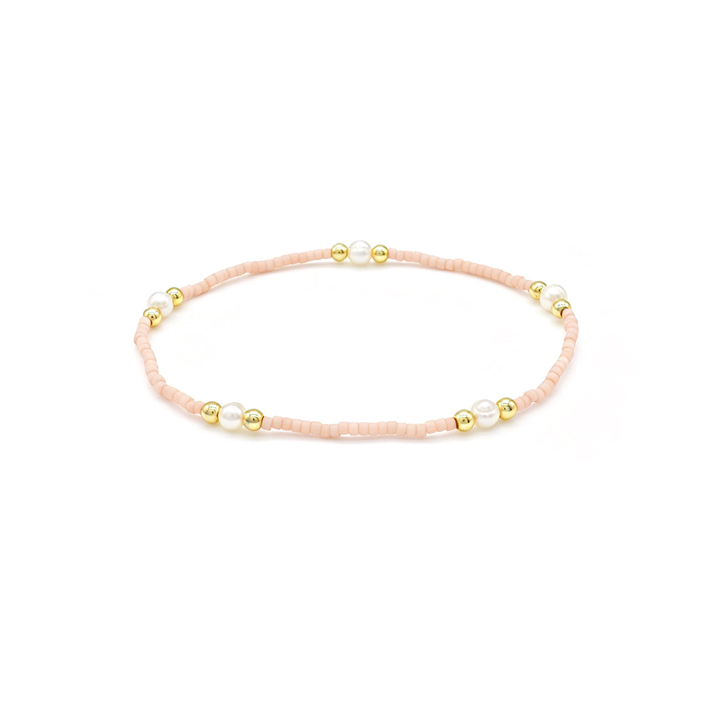 Handmade Customizable Miyuki Beads Bracelet With Fresh Water Pearl