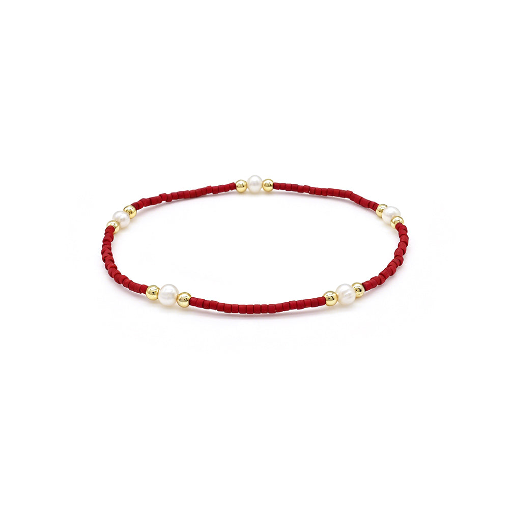 Handmade Customizable Miyuki Beads Bracelet With Fresh Water Pearl