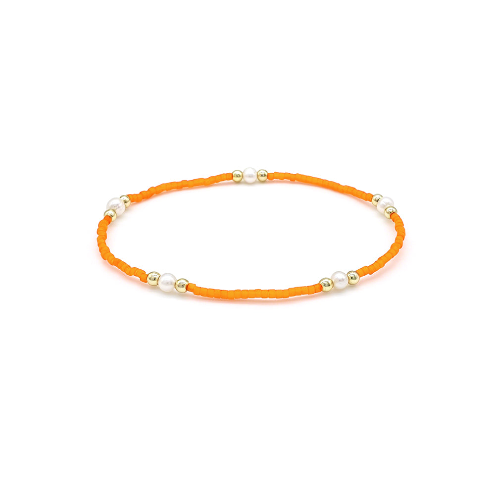 Handmade Customizable Miyuki Beads Bracelet With Fresh Water Pearl