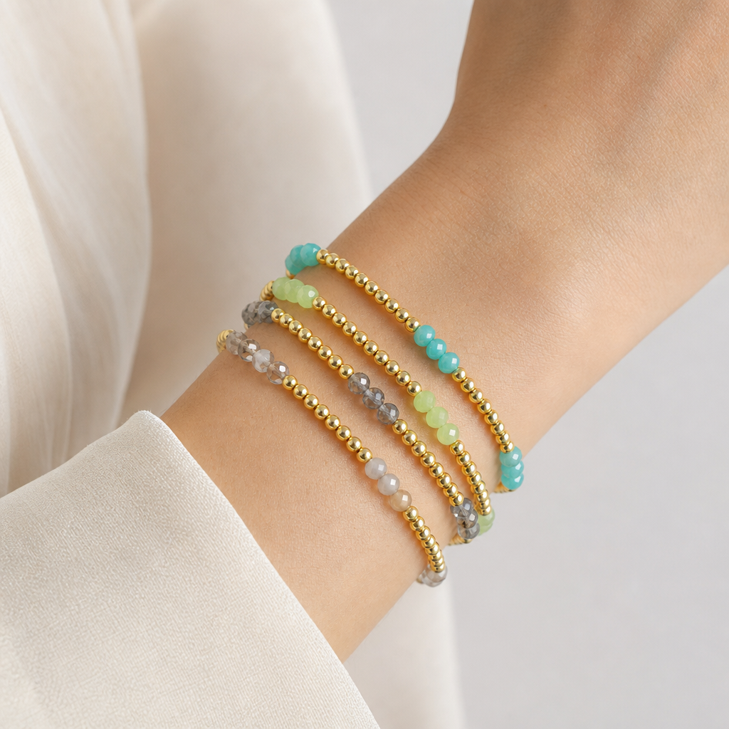 Colorful Custom Handmade Glass Crystal Bracelet