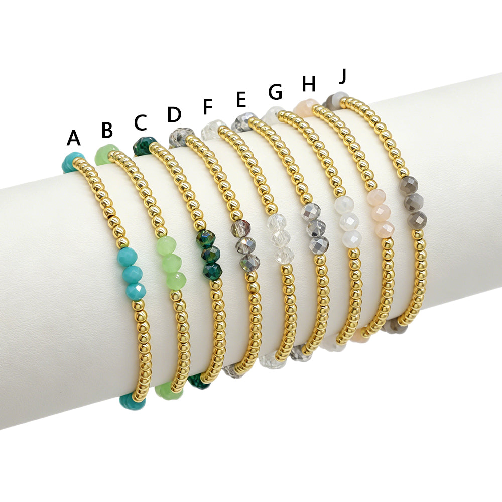 Colorful Custom Handmade Glass Crystal Bracelet