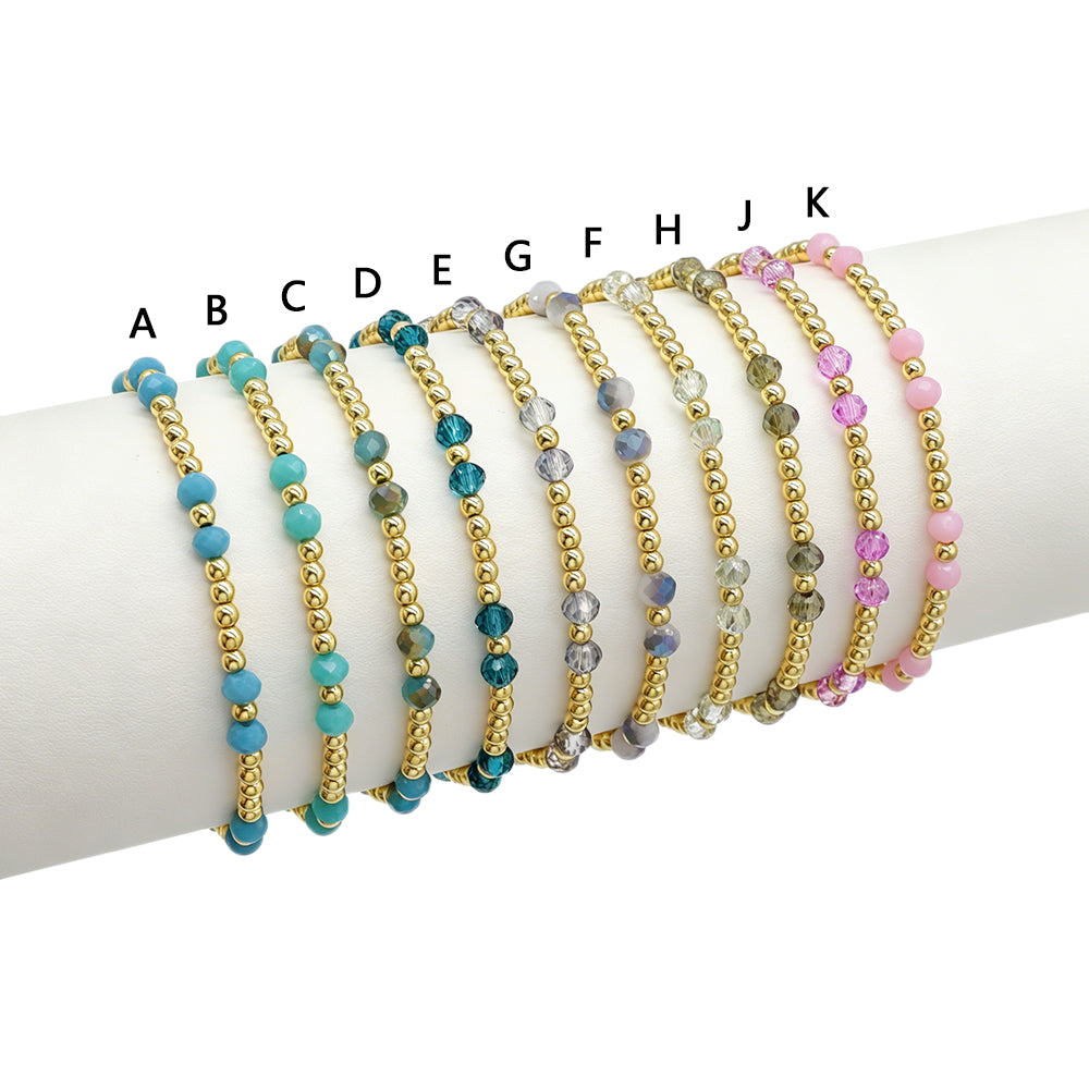 Handmade Custom Colorful Glass Crystal Bracelet