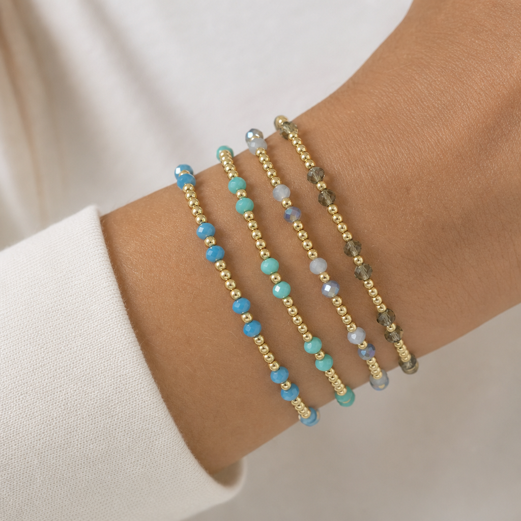 Handmade Custom Colorful Glass Crystal Bracelet