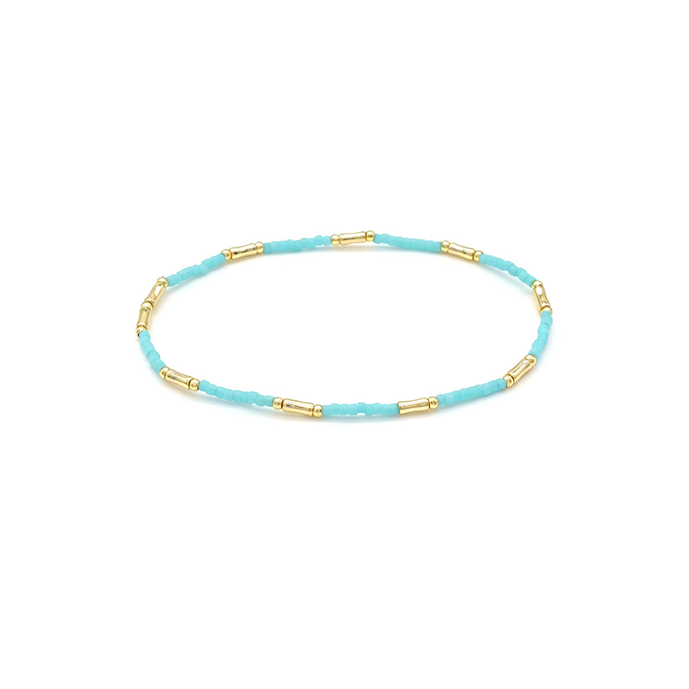 Handmade Multi-colour Miyuki Beads Elastic Bracelet Jewely Set
