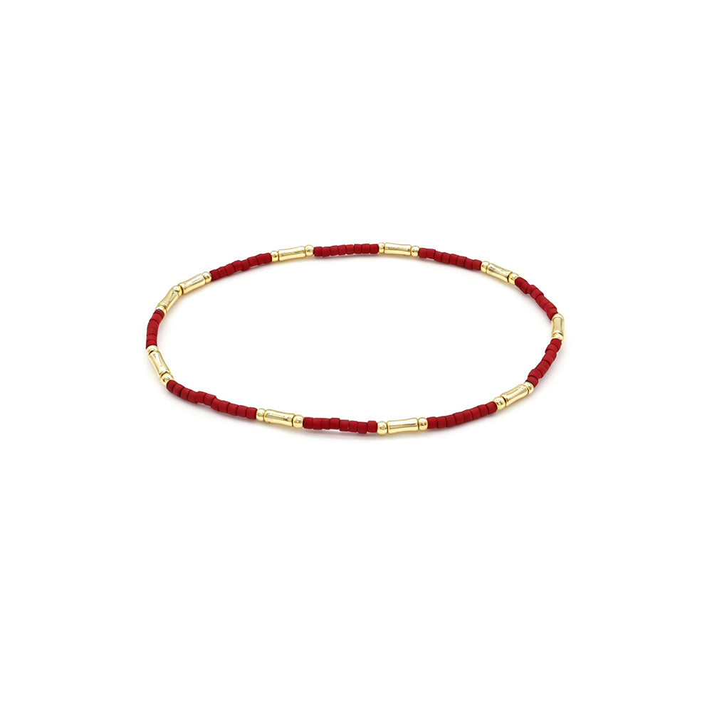Handmade Multi-colour Miyuki Beads Elastic Bracelet Jewely Set