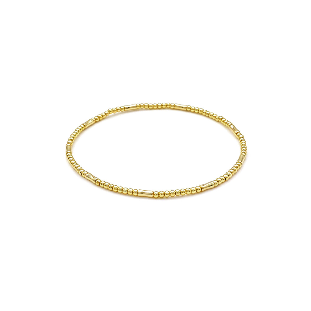 Handmade 2mm Brass Beads Tubular Beads Bracelet