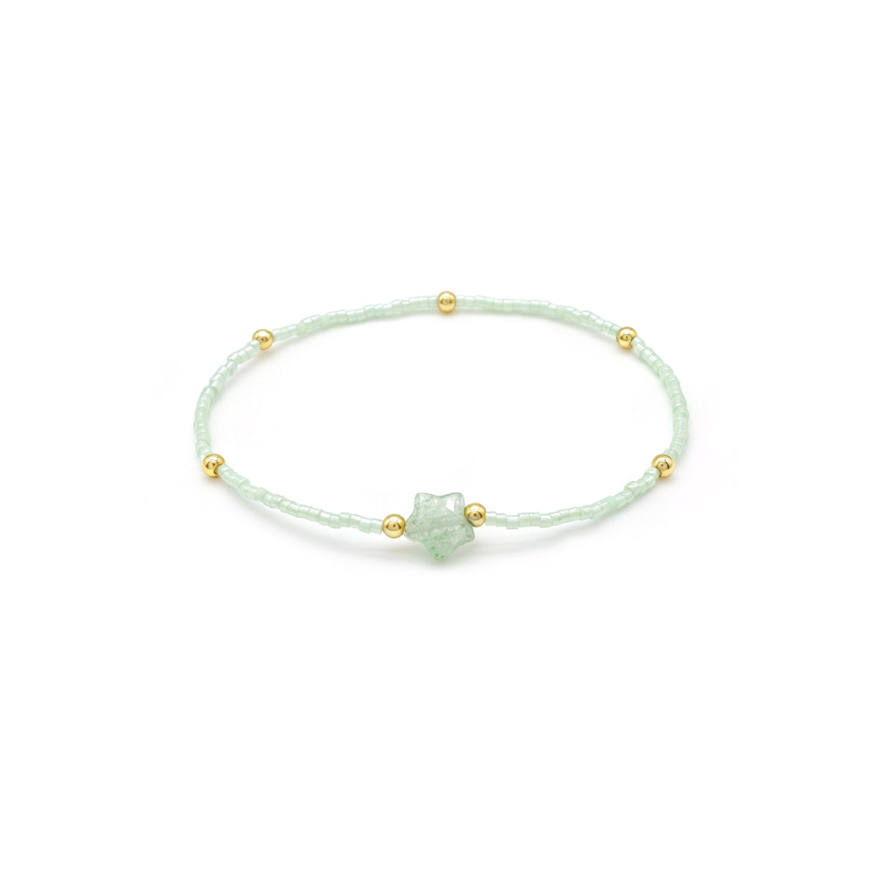 Handmade Natural Stone Star Charm Miyuki Beads Bracelet
