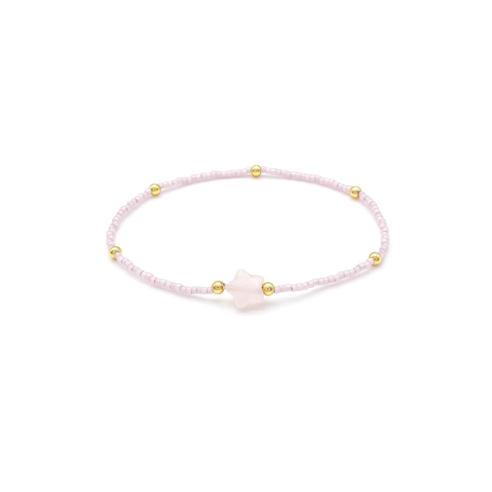 Handmade Natural Stone Star Charm Miyuki Beads Bracelet