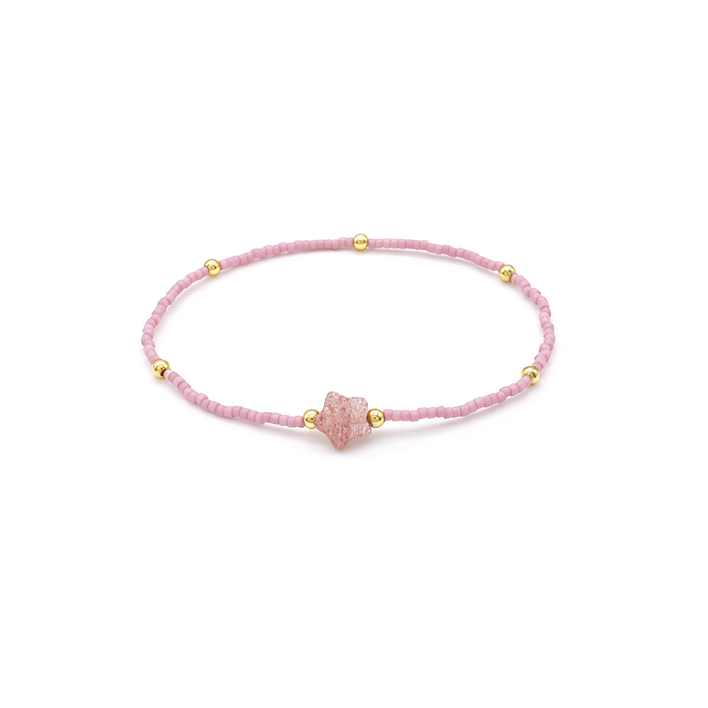 Handmade Natural Stone Star Charm Miyuki Beads Bracelet