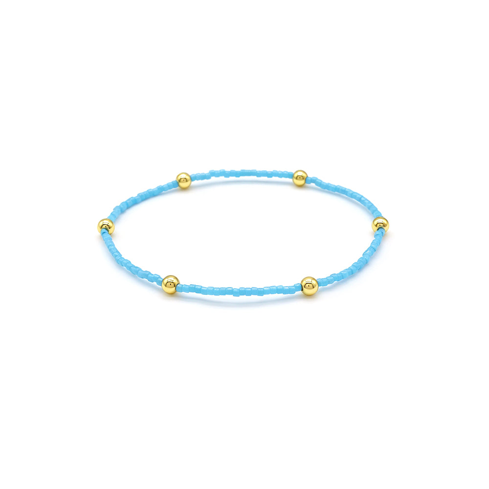 Handmade Multi-colour Miyuki Beads Elastic Bracelet