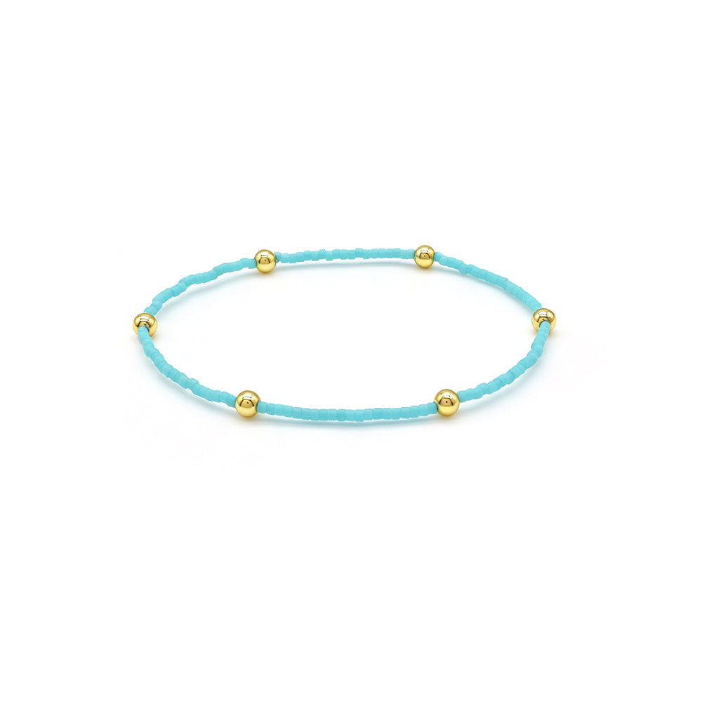 Handmade Multi-colour Miyuki Beads Elastic Bracelet