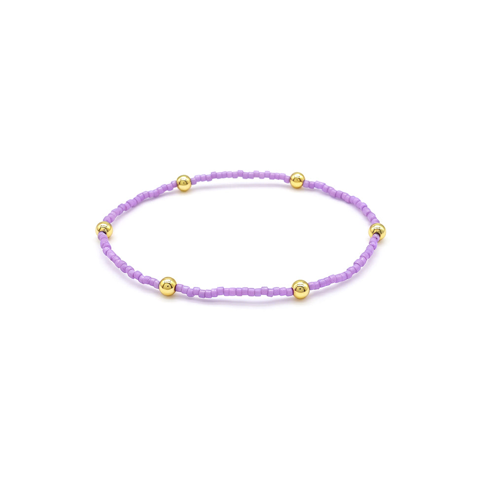 Handmade Multi-colour Miyuki Beads Elastic Bracelet
