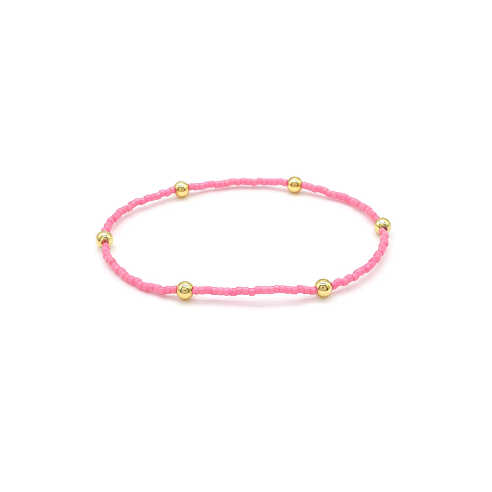 Handmade Multi-colour Miyuki Beads Elastic Bracelet