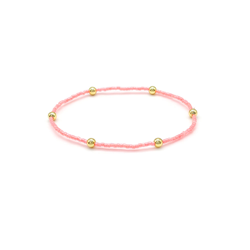 Handmade Multi-colour Miyuki Beads Elastic Bracelet
