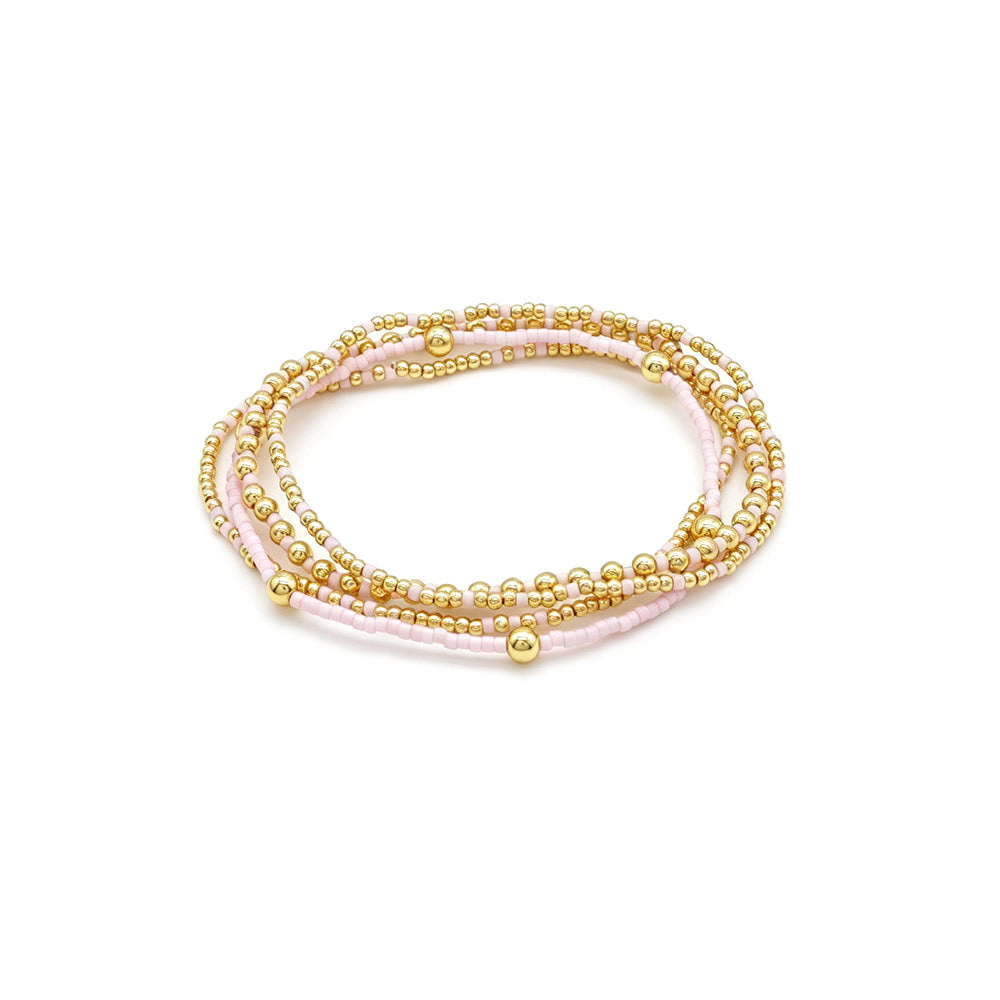 Handmade Summer Multi-colour Miyuki Beads Elastic Bracelet Jewely Set