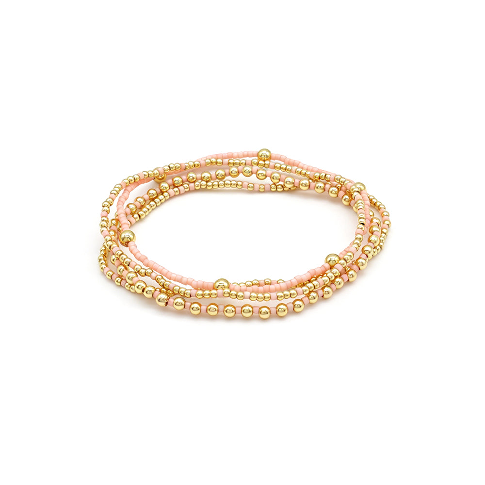 Handmade Summer Multi-colour Miyuki Beads Elastic Bracelet Jewely Set
