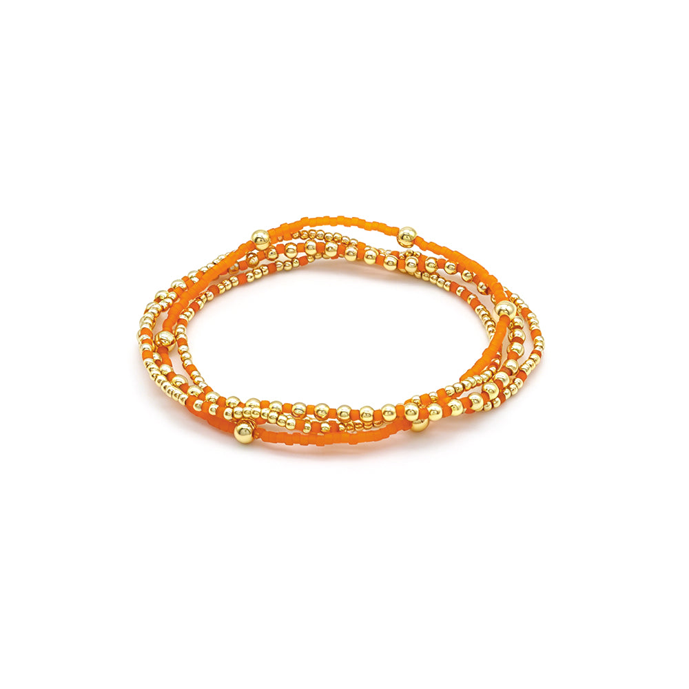 Handmade Summer Multi-colour Miyuki Beads Elastic Bracelet Jewely Set