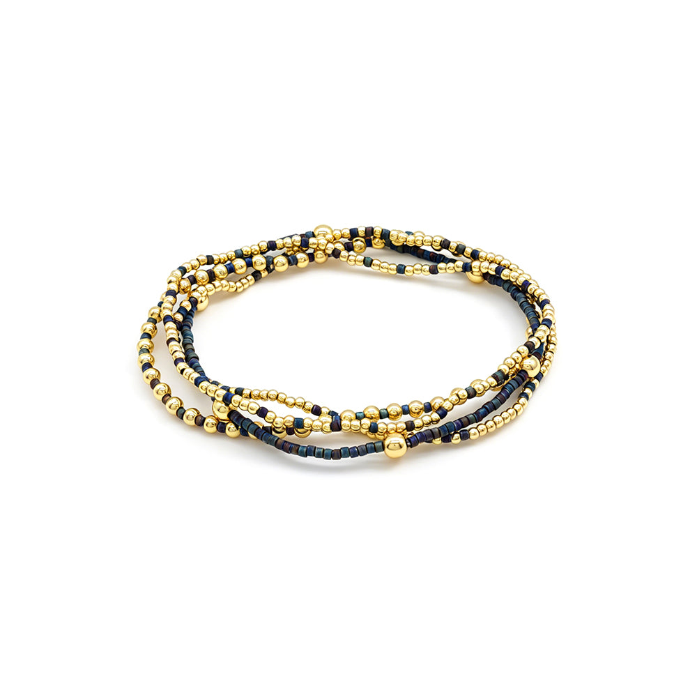 Handmade Summer Multi-colour Miyuki Beads Elastic Bracelet Jewely Set
