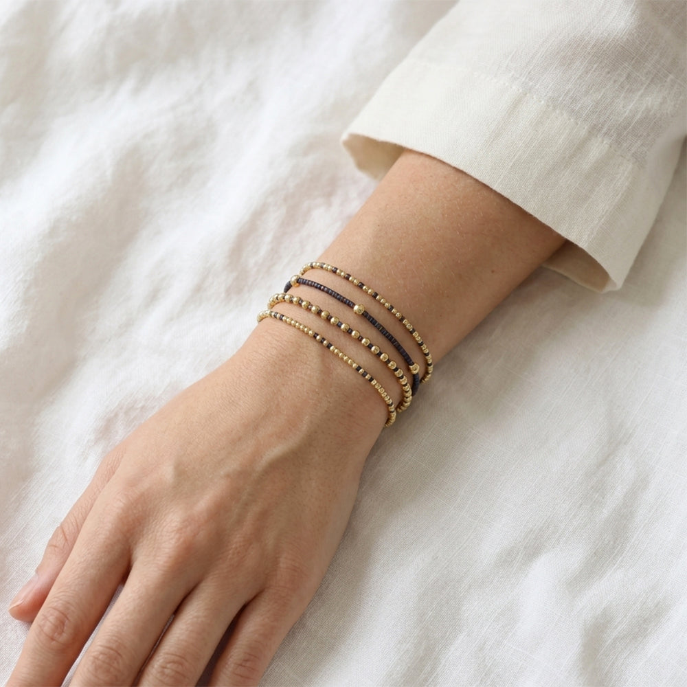 Handmade Summer Multi-colour Miyuki Beads Elastic Bracelet Jewely Set